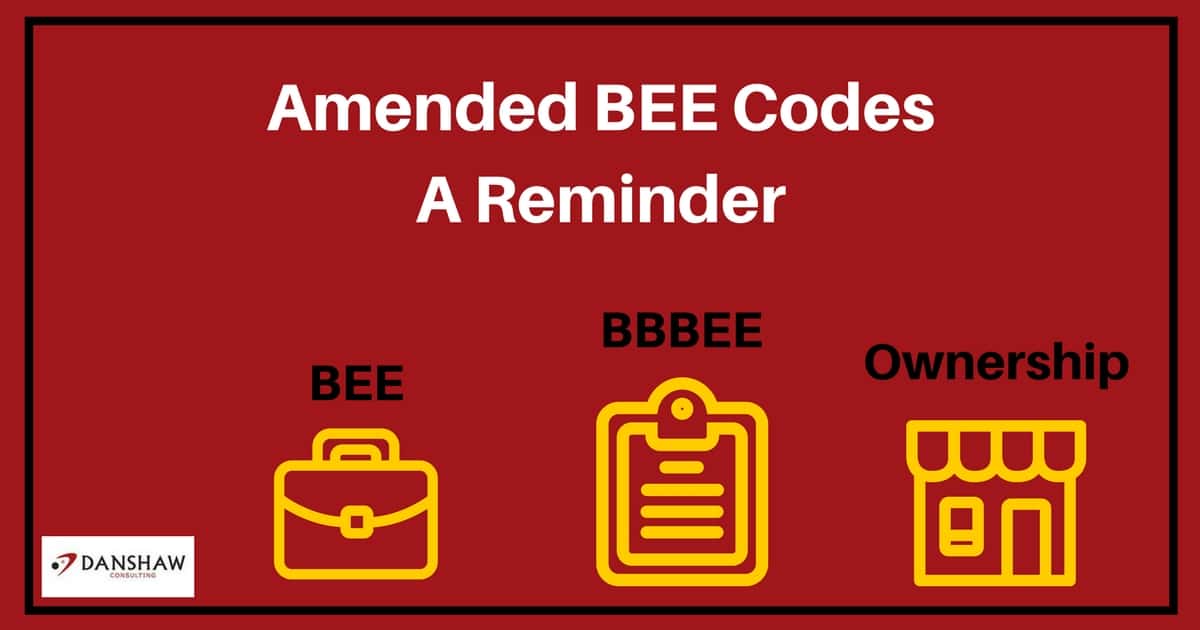 Amended Codes BEE - Danshaw consulting